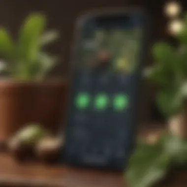 Investing with Acorns in the Digital Age A digital device displaying a FinTech app focused on investment strategies, with acorns symbolically integrated.