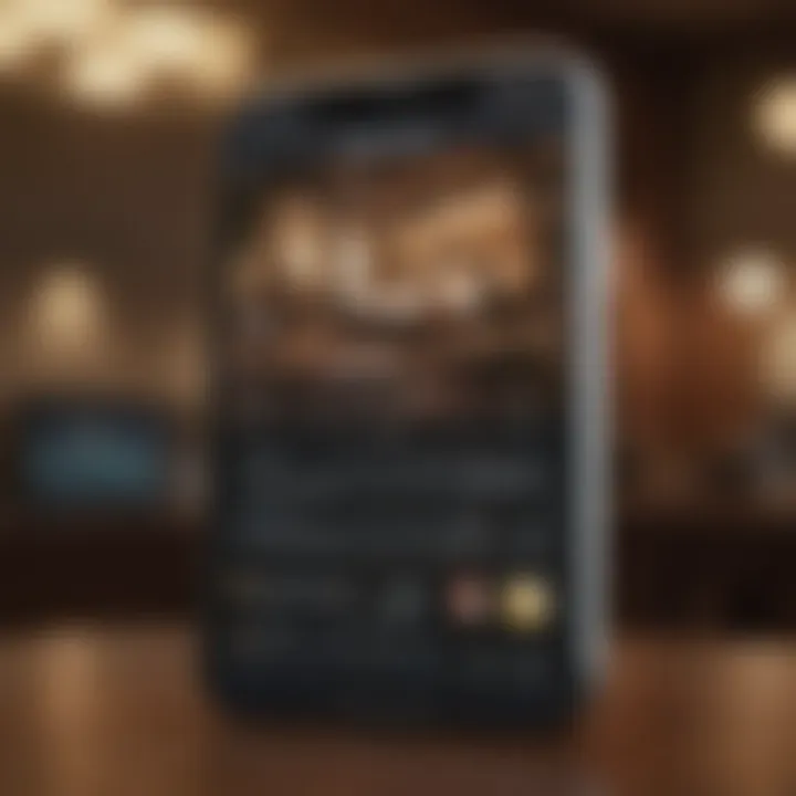 Illustration of a user interface showcasing hotel selection options
