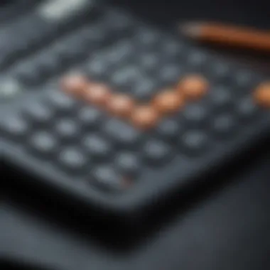 A close-up of a calculator and a ledger, highlighting accuracy in financial management.