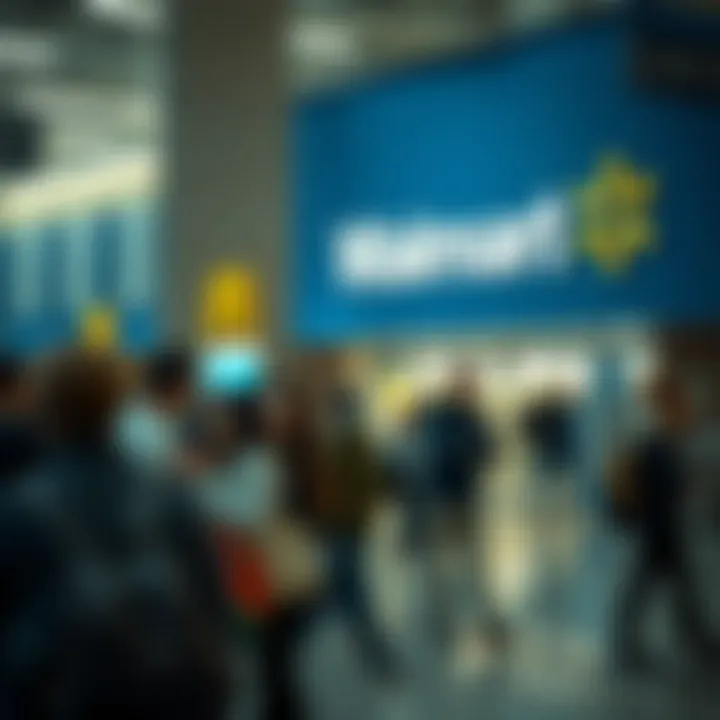 Walmart's Dominance in Retail Walmart storefront bustling with consumers