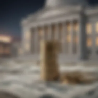 Government Decisions on Financial Assistance Illustration of government buildings symbolizing financial decisions