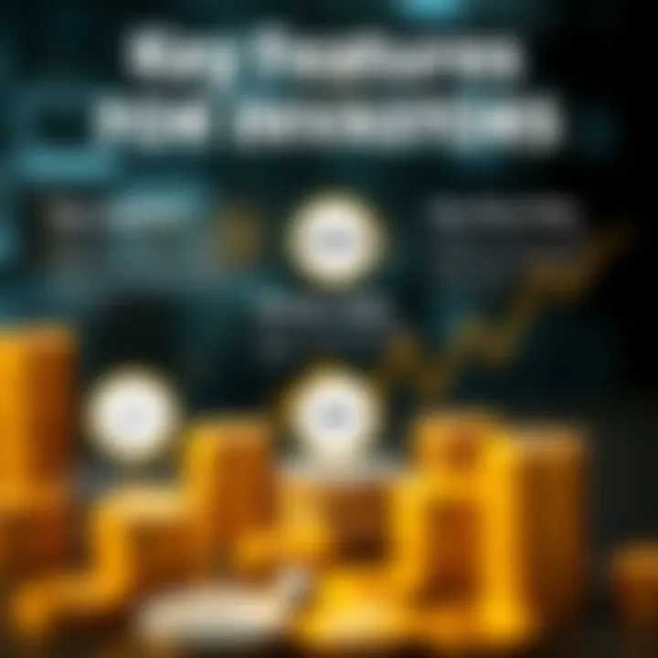 An infographic highlighting key features for beginner and advanced investors.