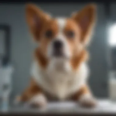 A close-up of a dog receiving a veterinary check-up, symbolizing the importance of pet health.