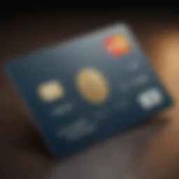 A credit card with a low credit score symbol