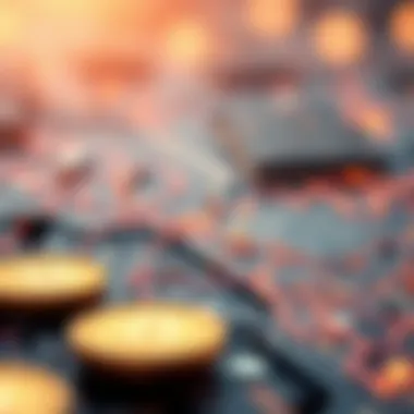 Visual representation of blockchain technology underpinning cryptocurrencies