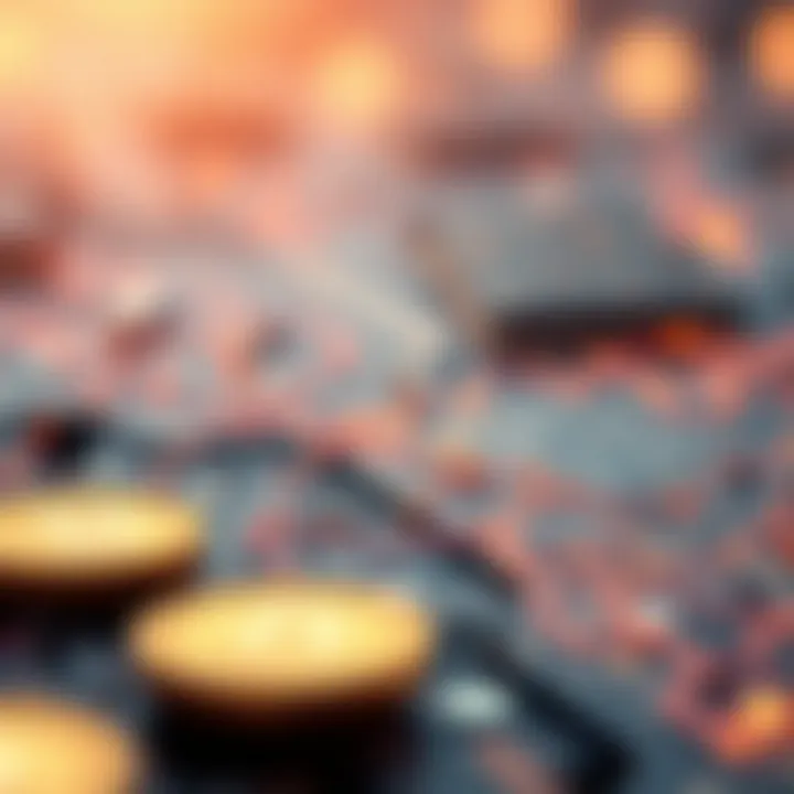 Visual representation of blockchain technology underpinning cryptocurrencies