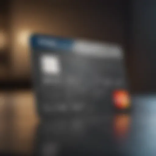 Visual representation of a secured credit card and its features