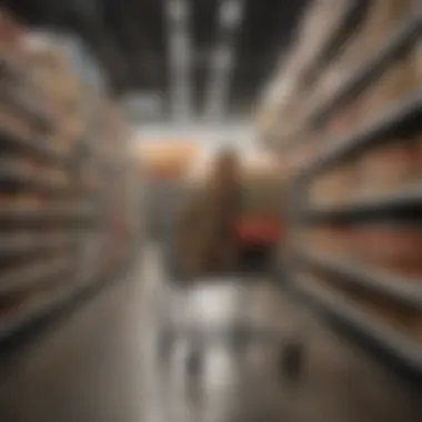 A cart filled with bulk items highlighting the savings of shopping at Costco