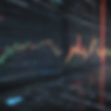 Graph showcasing stock market trends