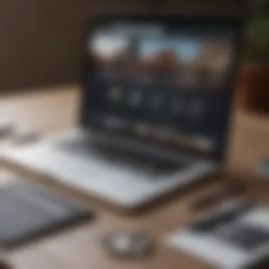 Visual representation of an investment website layout