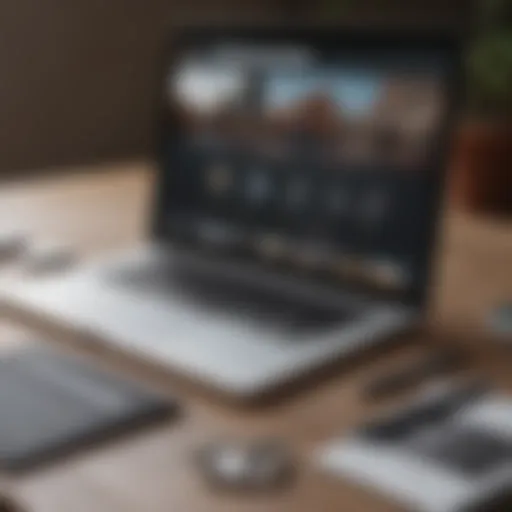 Visual representation of an investment website layout
