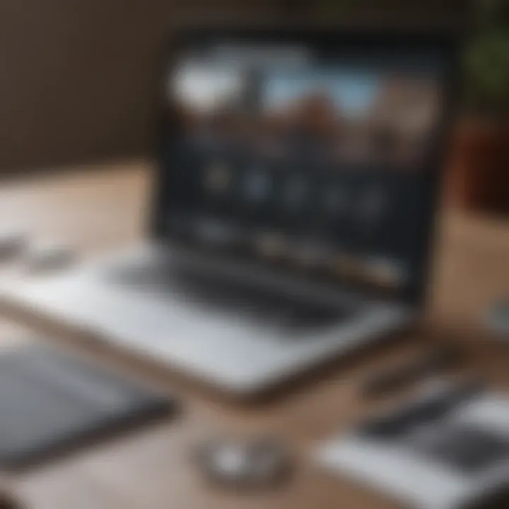 Visual representation of an investment website layout