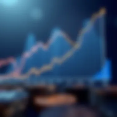 A graph depicting the growth trends of major cryptocurrencies over time