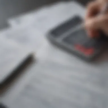A calculator with financial documents illustrating lease buyout calculations