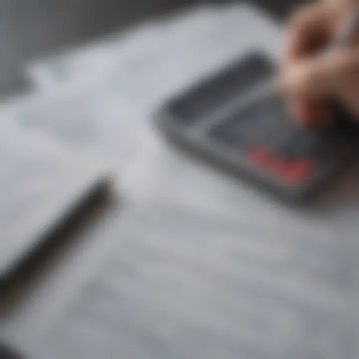 A calculator with financial documents illustrating lease buyout calculations