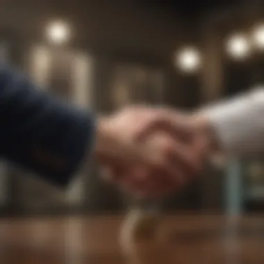 A handshake symbolizing partnership in securing a loan