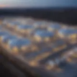 An overview of natural gas storage facilities illustrating various types.