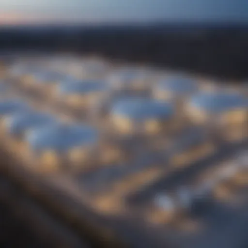 An overview of natural gas storage facilities illustrating various types.