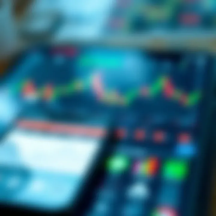 User interface of a stock market application