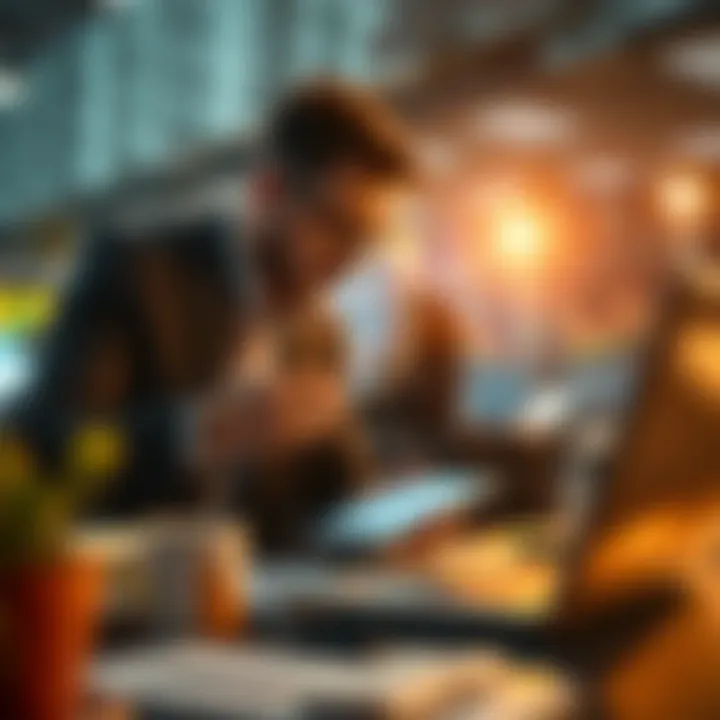 Investors analyzing data on a digital platform