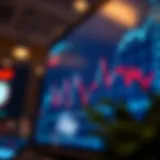 Graph illustrating stock market trends