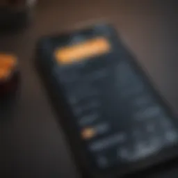 A close-up of a smartphone displaying a financial app interface
