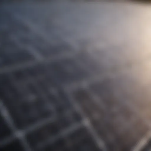 Solar panels arranged in a grid