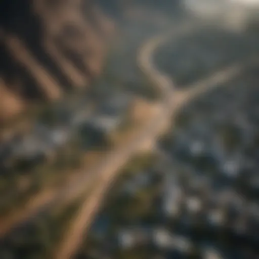 Aerial view of diverse land types demonstrating investment potential