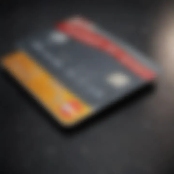 Depiction of a credit card with payment options