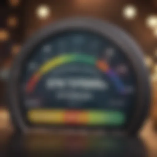 Visual representation of a credit score infographic