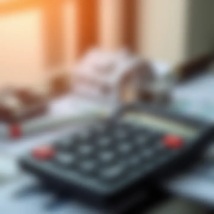 Calculator and paperwork symbolizing refinancing analysis