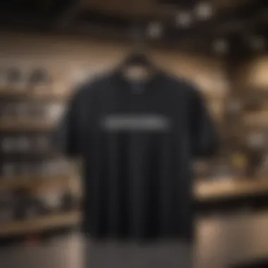 Kirkland Black Crew Neck T-Shirt displayed in a retail setting