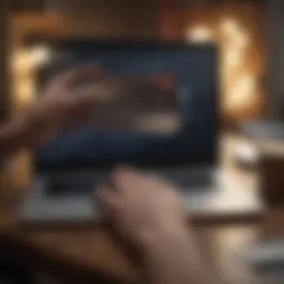 A person reviewing credit card options on a laptop