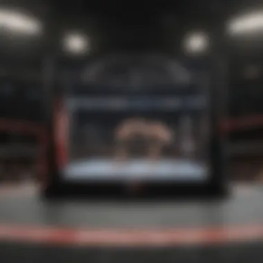 Dynamic interface of ESPN UFC streaming platform showcasing live events