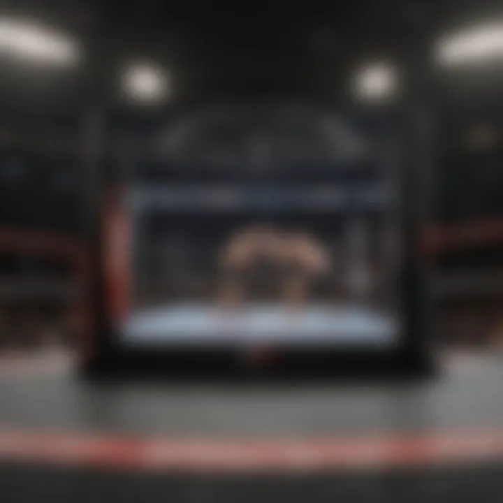 Dynamic interface of ESPN UFC streaming platform showcasing live events