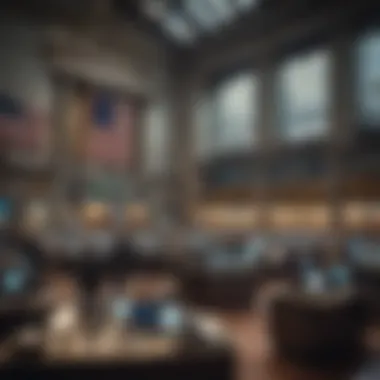 A Glimpse of NYSE Trading Floor Dynamics NYSE trading floor bustling with activity