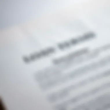 A close-up of a document showcasing loan terms and conditions