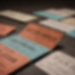A digital representation of various ticket types available for online sale