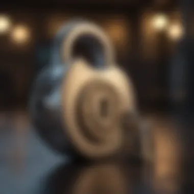 Symbolizing Financial Security Illustration of a lock symbolizing financial security
