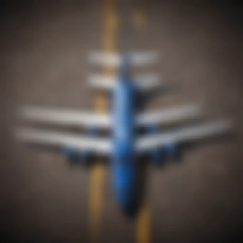 Aerial view of Southwest Airlines aircraft at the airport