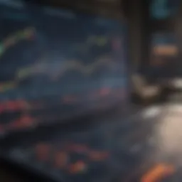 An illustration depicting stock market charts and graphs