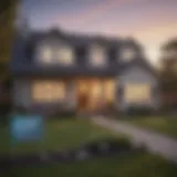 A picturesque home with a sold sign in front