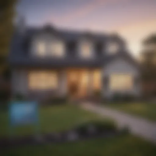 A picturesque home with a sold sign in front