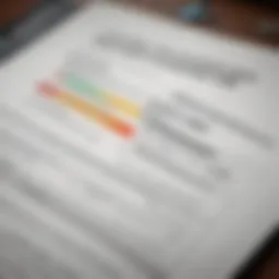 Illustration of a credit report with highlighted sections showing payment history