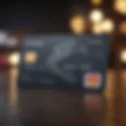 A modern credit card with a high limit displayed prominently