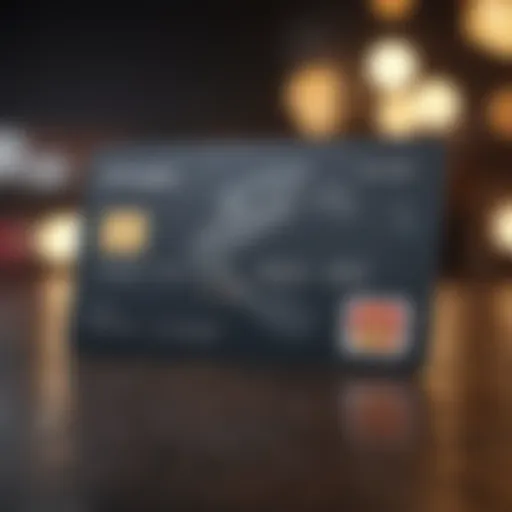 A modern credit card with a high limit displayed prominently