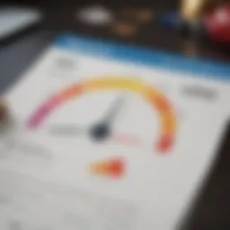 Graph illustrating credit score decline due to late payments