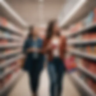 A shopper enjoying a rewarding experience at a TJX store with the Mastercard