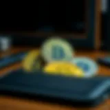 An illustration showcasing the top cryptocurrencies in a digital wallet