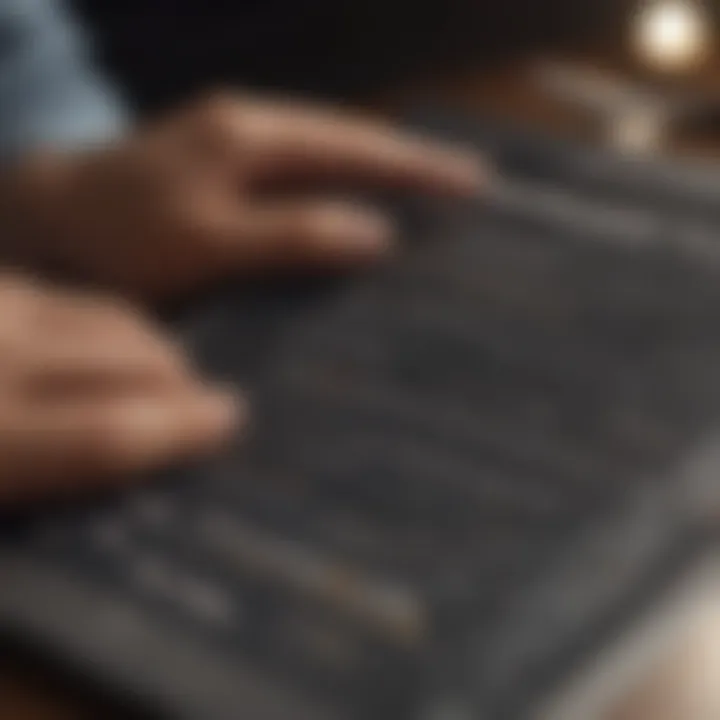 Business owner analyzing credit report